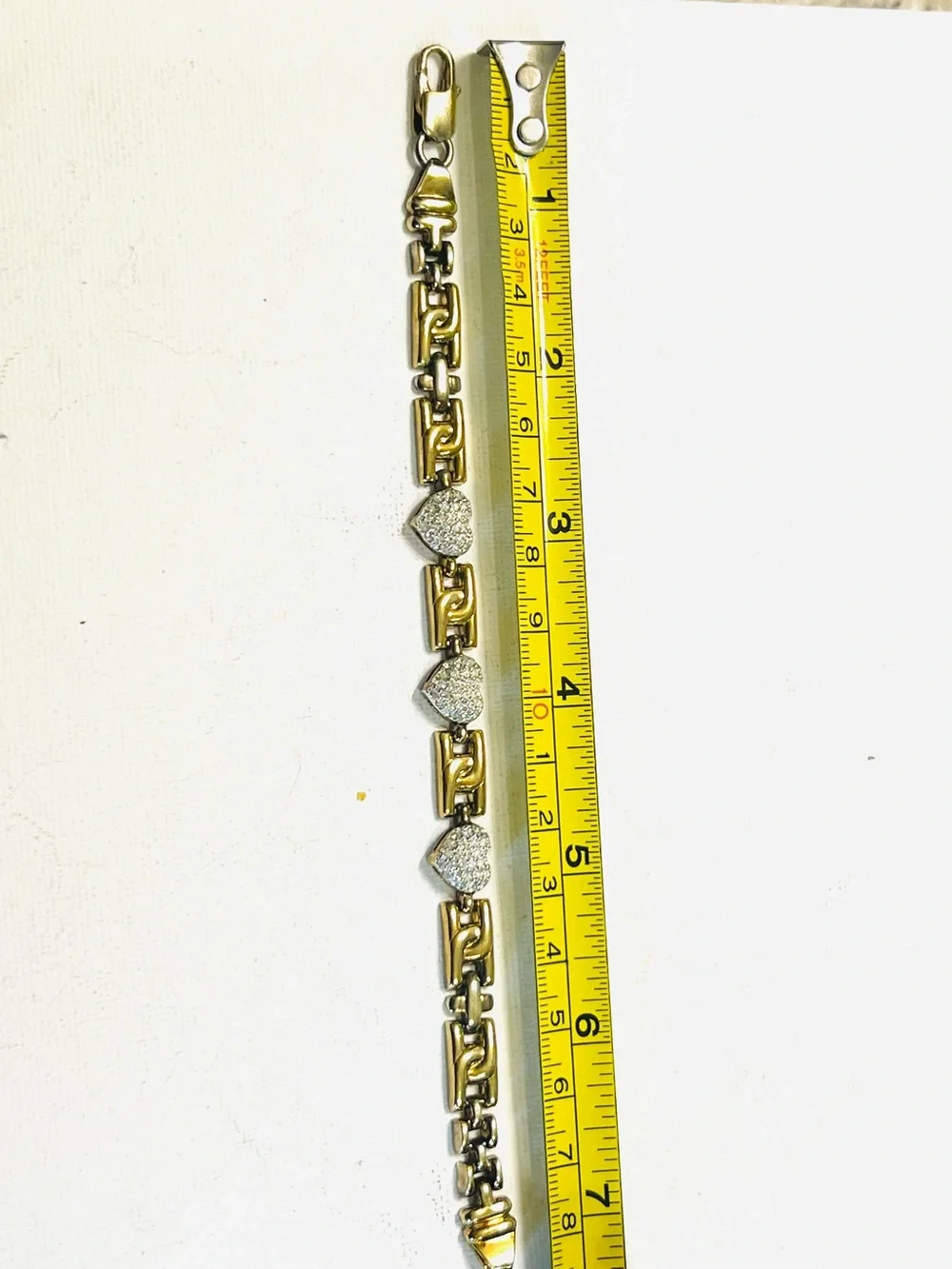 An Italian-made 925 vermeil panther link bracelet with pavé accents